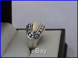 James Avery Beaded Dome Ring Sterling & 14K Size 7