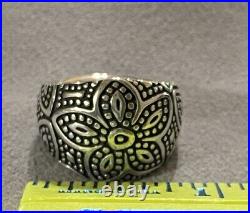 James Avery Beaded Floral Flowers Ring Sterling Silver Retired Size 5.25