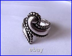 James Avery Beaded Paisley Ring SZ 6.5 RETIRED SOLID STERLING. 925