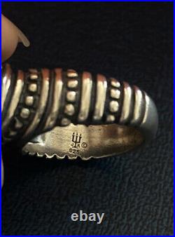 James Avery Beaded Tribal African Tall Ring Retired Sterling Silver Size 5