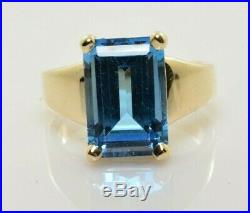 James Avery Bella Blue Topaz Ring in 14k Yellow Gold Size 6.5