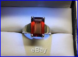 James Avery Bella Emerald-Cut Garnet Sterling Silver Ring 6.75
