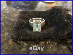James Avery Bella Ring with Blue Topaz in Sterling Silver Size 7