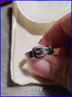 James Avery Belt Buckle Hammered Ring Sterling Sz 5.5 James Avery Belt Buckle Hammered Ring Sterling Sz 5.5