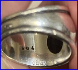 James Avery Black Onyx 18kt Gold & 925 Silver Christina Ring Size 5.5 Retired