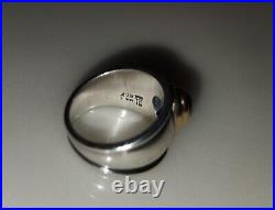 James Avery Black Onyx 18kt Gold & 925 Silver Size 4.5