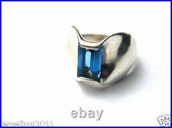 James Avery Blue Topaz Monaco Ring Sterling Silver Vintage Beautiful Ring