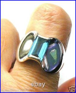 James Avery Blue Topaz Monaco Ring Sterling Silver Vintage Beautiful Ring