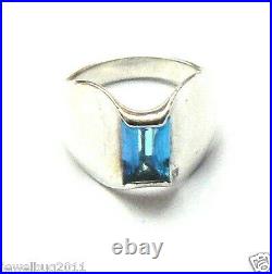 James Avery Blue Topaz Monaco Ring Sterling Silver Vintage Beautiful Ring