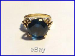 James Avery. Blue Topaz Ring. 14k. Size 6. Retired, Rare! (20004450)