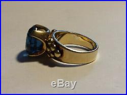 James Avery. Blue Topaz Ring. 14k. Size 6. Retired, Rare! (20004450)