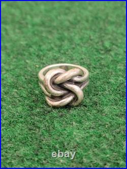 James Avery Bold Lovers Knot 925 Sterling Silver Ring Sz 7 Retired