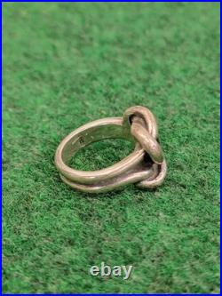 James Avery Bold Lovers Knot 925 Sterling Silver Ring Sz 7 Retired