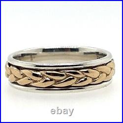 James Avery Braided 14K Yellow Gold Sterling Silver Band Ring (DG7064467)