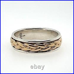 James Avery Braided 14K Yellow Gold Sterling Silver Band Ring (DG7064467)