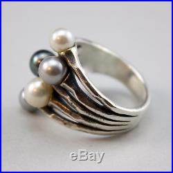 James Avery Burgeon Pearl Ring Sterling Silver Fresh Water Pearl Size 8