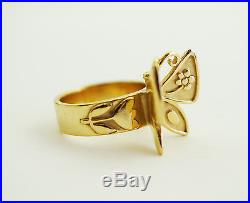 James Avery Butterfly Mariposa 14k Gold 12.5 Grams Ring Artisan Design Size 8.5