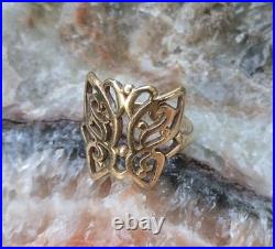 James Avery Butterfly Mariposa Ring Rare 585 14k Solid Yellow Gold Retired