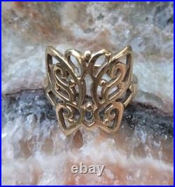 James Avery Butterfly Mariposa Ring Rare 585 14k Solid Yellow Gold Retired