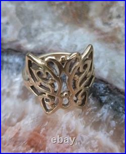 James Avery Butterfly Mariposa Ring Rare 585 14k Solid Yellow Gold Retired