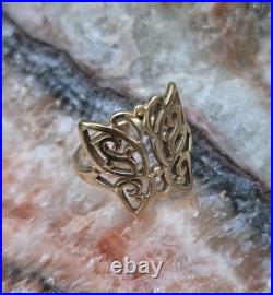 James Avery Butterfly Mariposa Ring Rare 585 14k Solid Yellow Gold Retired