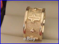 James Avery Chapel Cross Ring 14k Yellow Gold Size 6 RETIRED