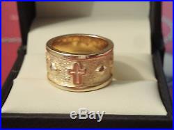 James Avery Chapel Cross Ring 14k Yellow Gold Size 6 RETIRED