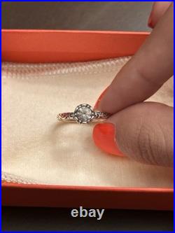 James Avery Cherished Birthstone Ring Lab Created White Sapphire, Size 5.5
