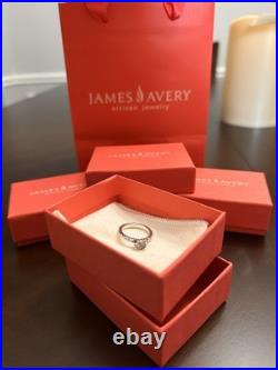 James Avery Cherished Birthstone Ring Lab Created White Sapphire, Size 5.5