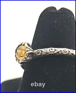 James Avery Cherished Birthstone Ring Size 7 1/2 (November) Citrine
