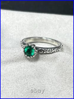 James Avery Cherished Birthstone Ring Size 7 (May) Lab Created Emerald