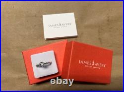 James Avery Cherished Birthstone Ring White Sapphire Size 8 Silver