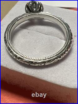 James Avery Cherished Birthstone Ring White Sapphire Size 8 Silver