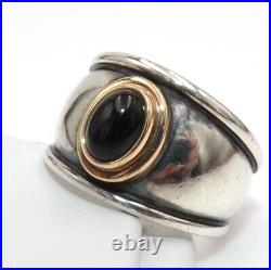 James Avery Christina Black Onyx 18K Gold & Sterling Silver Ring Size 6.5 LLA2