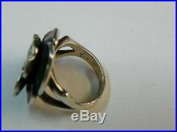 James Avery Citrine Flower Rose Ring Sterling Silver 925 Size 4.5