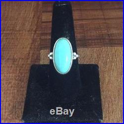 James Avery Classic Oval Turquoise Ring sz 8.5 Sterling Silver 925
