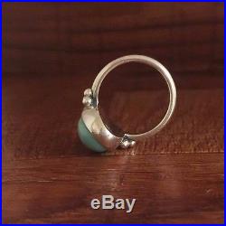 James Avery Classic Oval Turquoise Ring sz 8.5 Sterling Silver 925