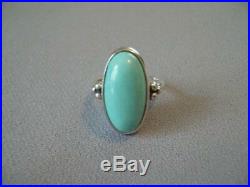 James Avery Classic Oval Turquoise Sterling Silver Ring Size 8.5 Retired