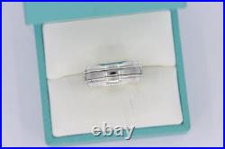 James Avery Classic Smooth Titanium and Sterling Silver Wedding Band Size 6