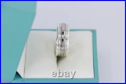 James Avery Classic Smooth Titanium and Sterling Silver Wedding Band Size 6