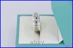 James Avery Classic Smooth Titanium and Sterling Silver Wedding Band Size 6