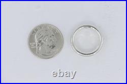 James Avery Classic Smooth Titanium and Sterling Silver Wedding Band Size 6