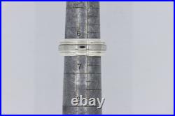 James Avery Classic Smooth Titanium and Sterling Silver Wedding Band Size 6