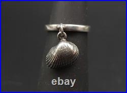 James Avery Cockle Shell Charm Ring Sterling Silver Size 2.5 Used