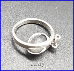 James Avery Cockle Shell Charm Ring Sterling Silver Size 2.5 Used