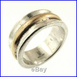 James Avery Concave Band Ring Size 6.5 Retired 14k Gold Sterling Silver 585 925