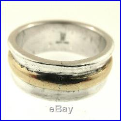 James Avery Concave Band Ring Size 6.5 Retired 14k Gold Sterling Silver 585 925