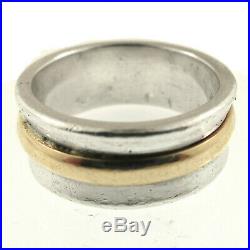 James Avery Concave Band Ring Size 6.5 Retired 14k Gold Sterling Silver 585 925