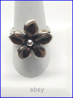 James Avery Copper Flower Ring. Retired. 925 Preowned Size 10