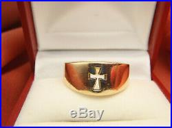 James Avery Cross Cut Out Crosslet 14k Yellow Gold Ring Band 5.1 Grams Size 6